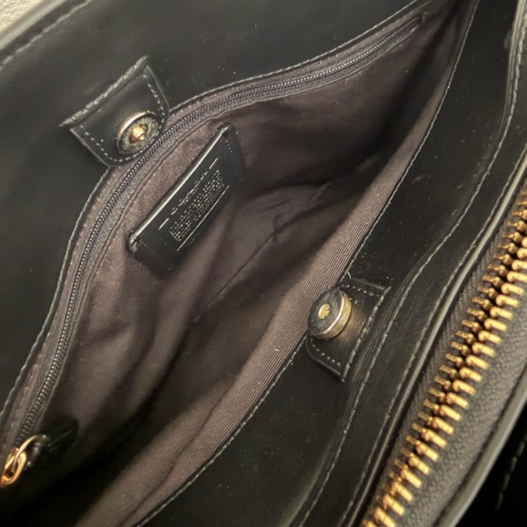 Coach Lillie Carryall Signature Canvas Brown Black Satchel Crossbody - Picture 10 of 12